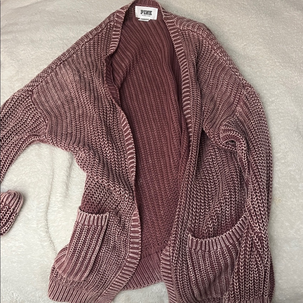 PINK Victoria's Secret Mauve Cardigan Sweater